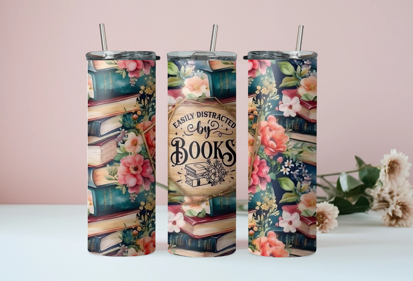 Easily Distracted By Books Tumbler