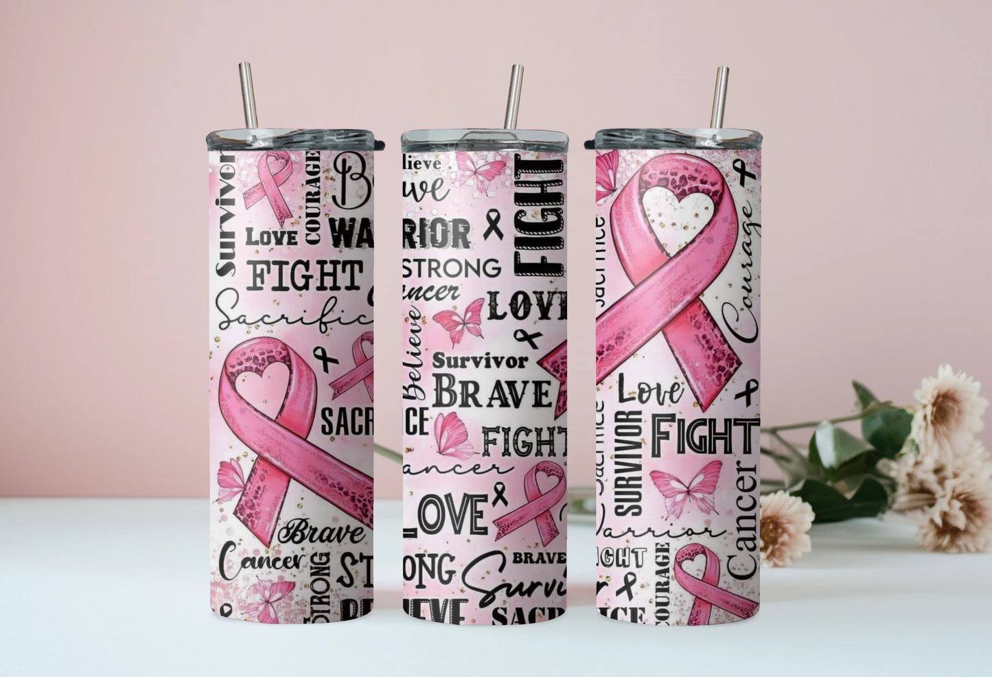 Survivor Breast Cancer Tumbler