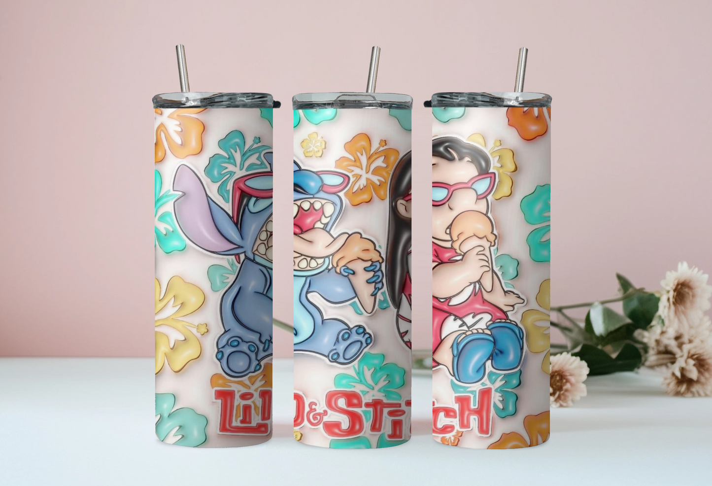 Summer Lilo & Stitch Tumbler