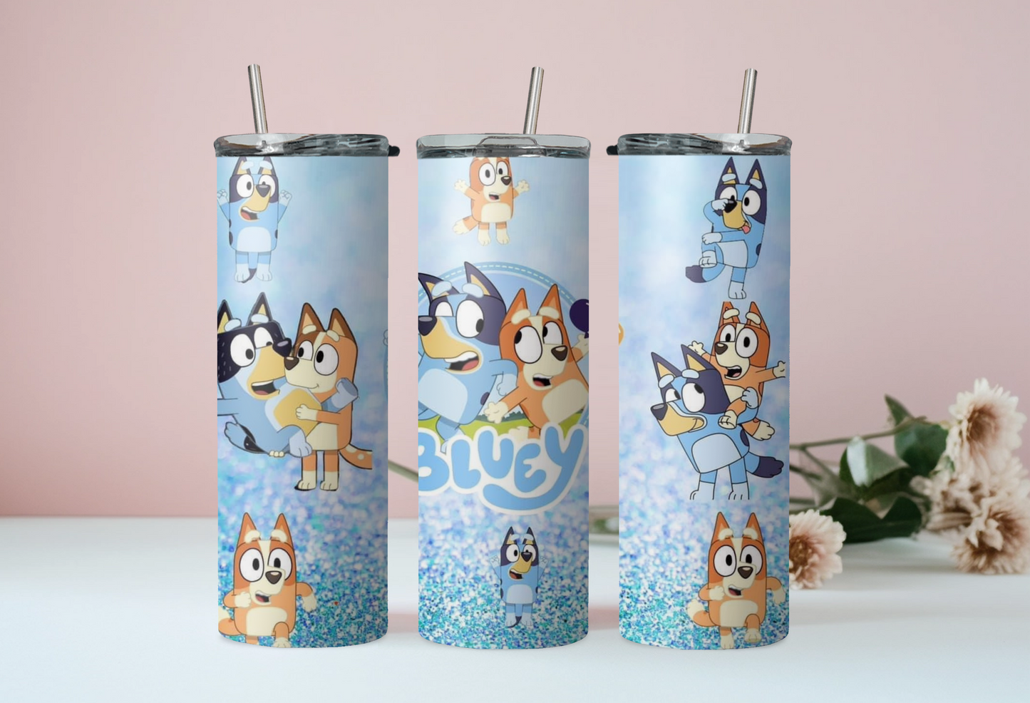 Blue Sparkle Bluey Tumbler