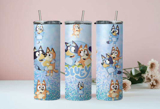 Blue Sparkle Bluey Tumbler