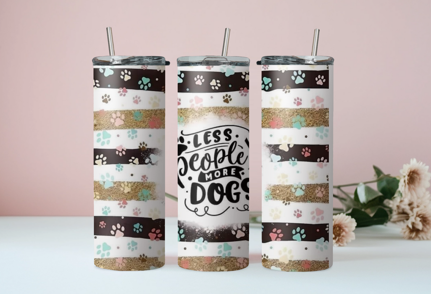 Less People More Dogs Tumbler