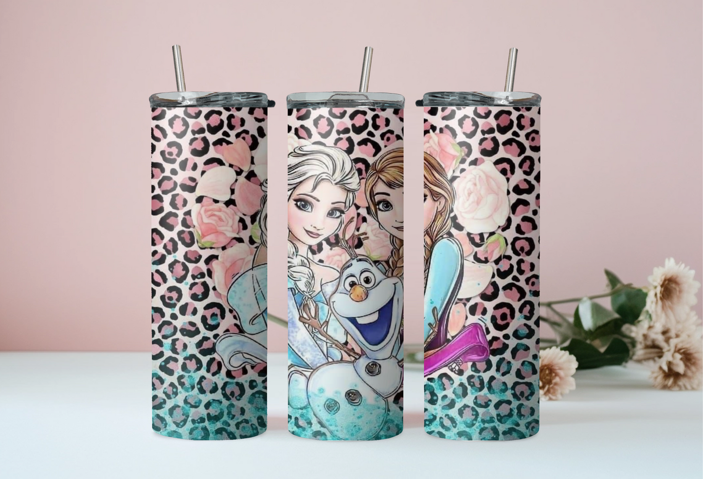 Frozen Cheetah Print Tumbler