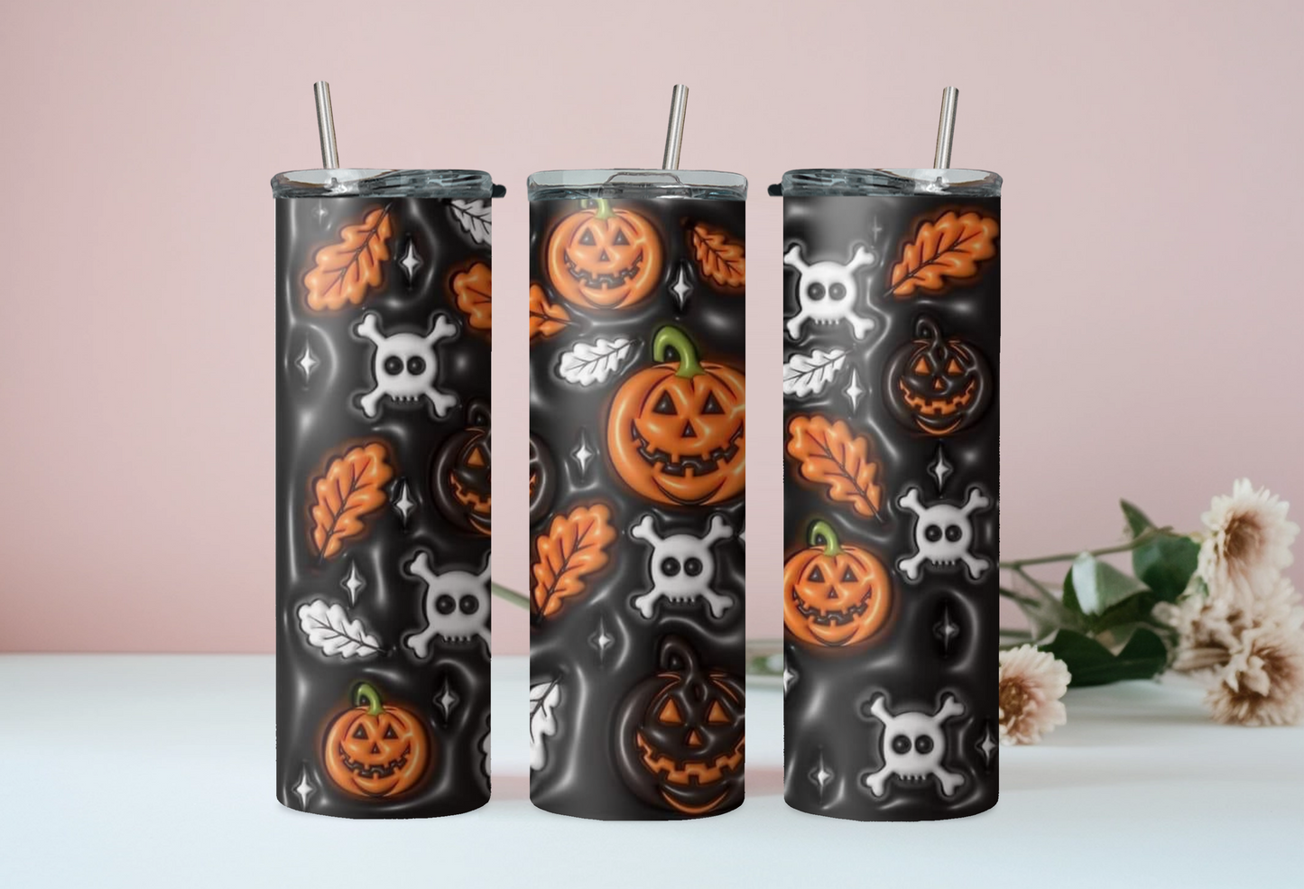 Halloween 3D Pumpkins Tumbler