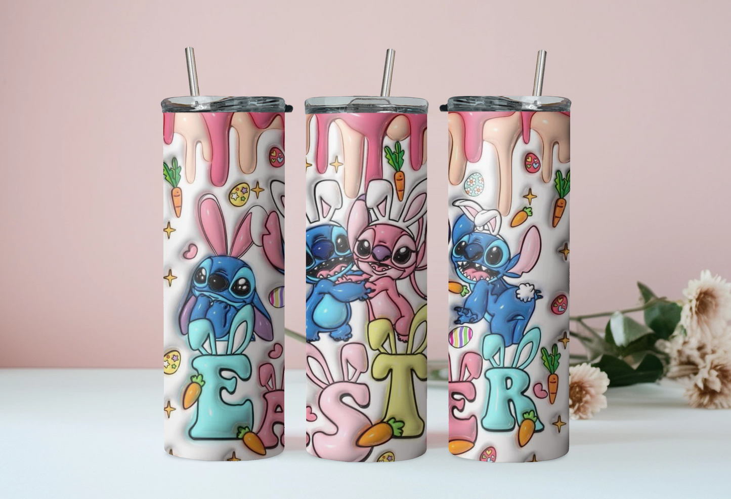 Angel & Stitch Easter Tumbler