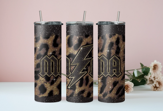 Black & Leopard Mama Tumbler