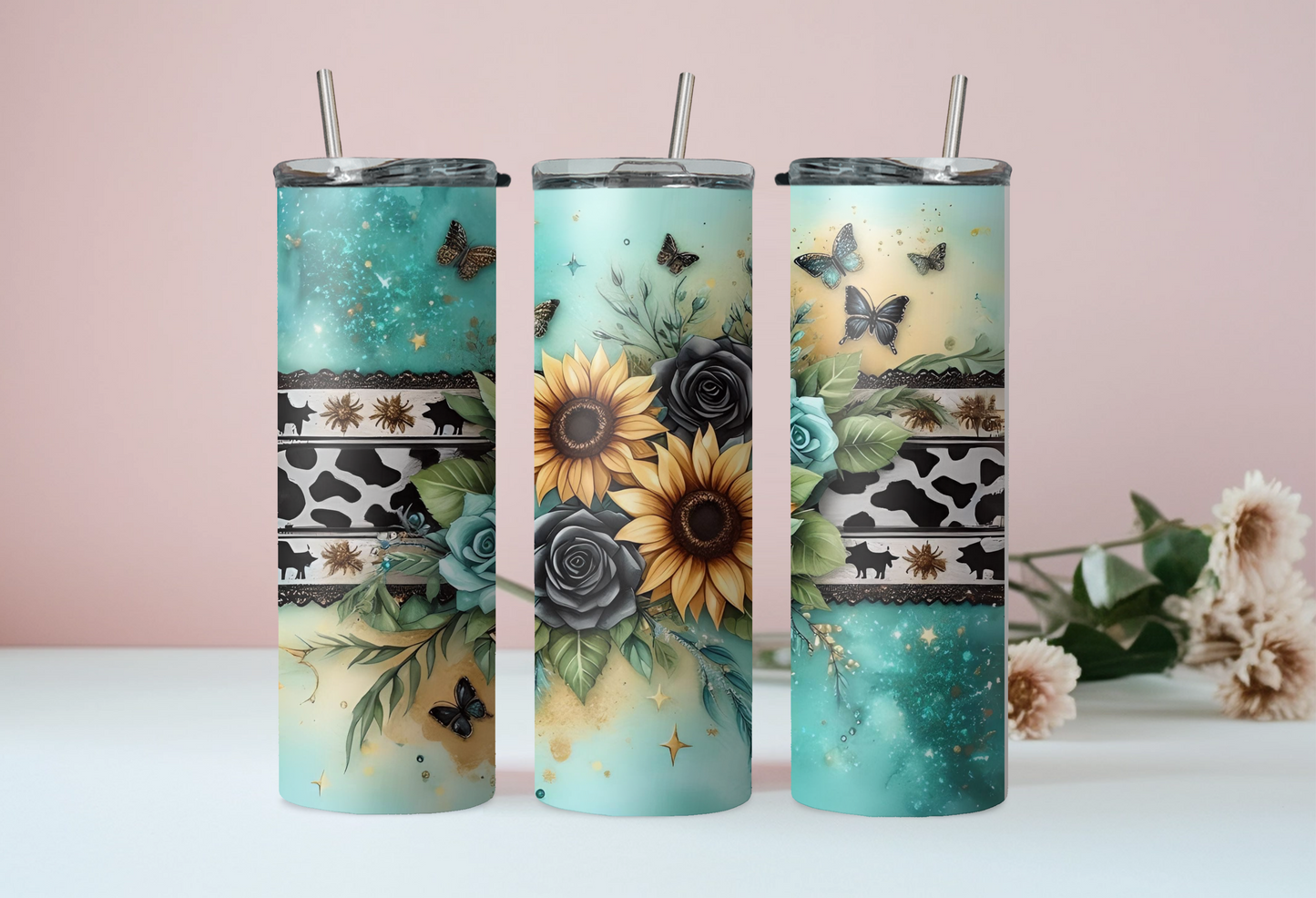 Cowgirl Sunflower Tumbler