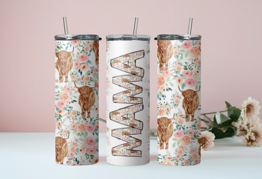 Mama Highland Floral Tumbler