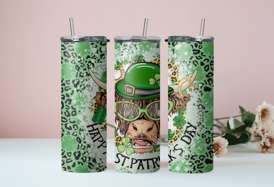 St. Patty's Day Cow Tumbler