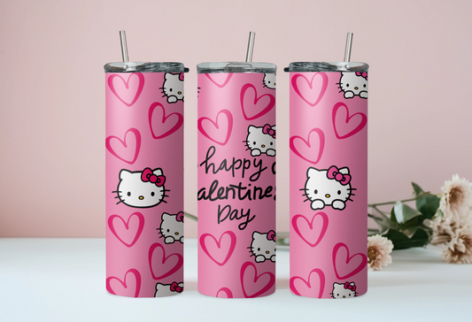 Happy Valentine's Day Kitty Tumbler