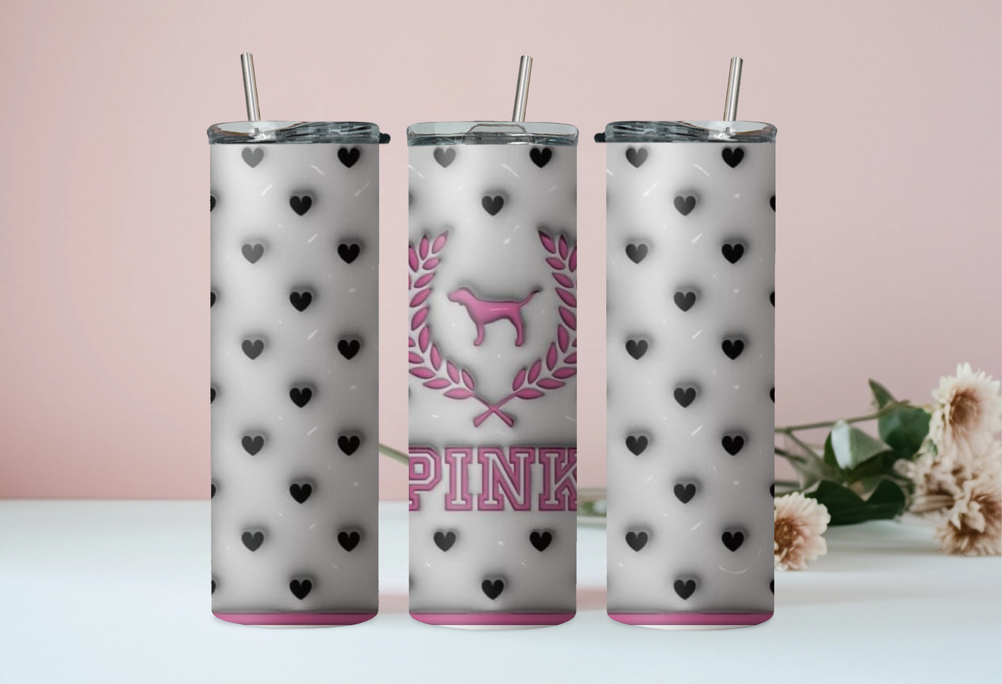 Pink Dog Tumbler