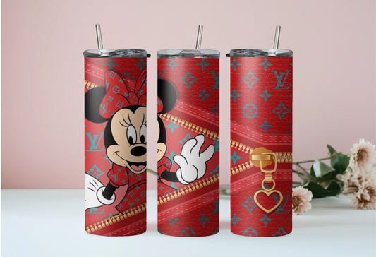 Red Zipper Minnie Fashion Tumbler