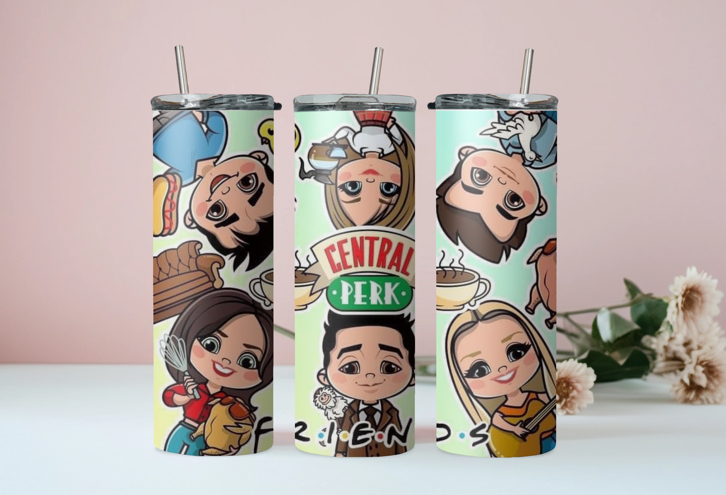 Central Perk Cartoon Tumbler