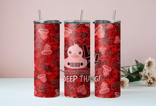 Red Jeep Thing Tumbler