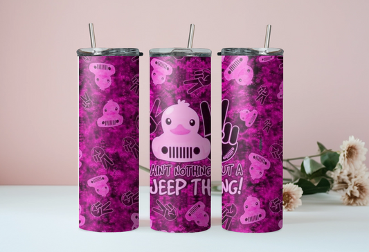 Pink Jeep Thing Tumbler