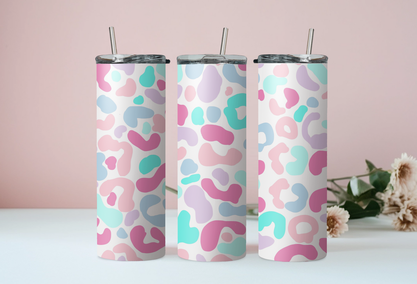 Pastel Leopard Print Tumbler