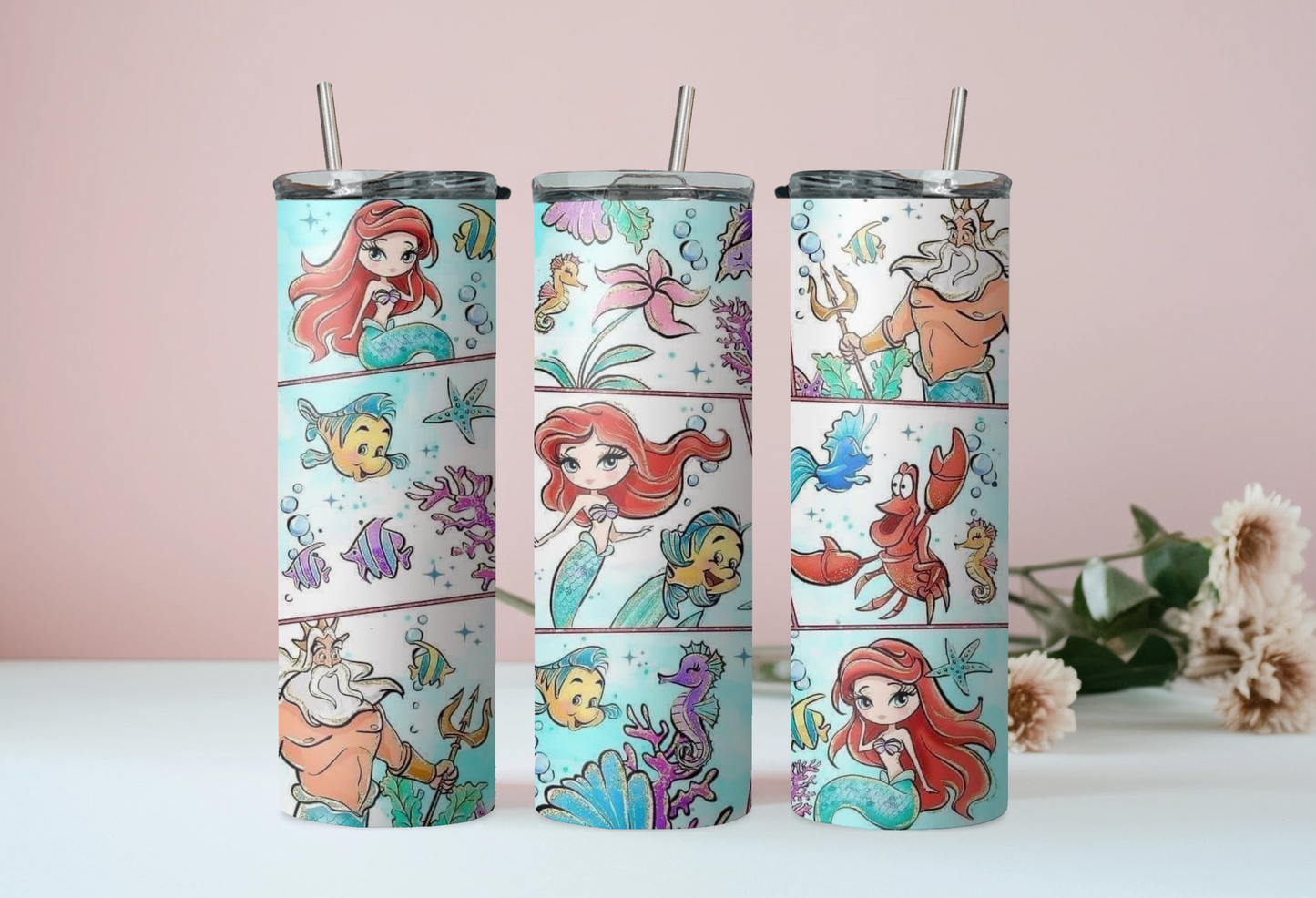 Little Mermaid Block Tumbler