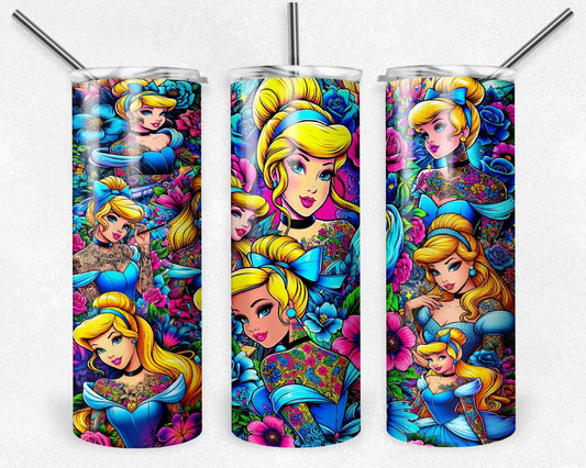 Cinderella Tatted Tumbler