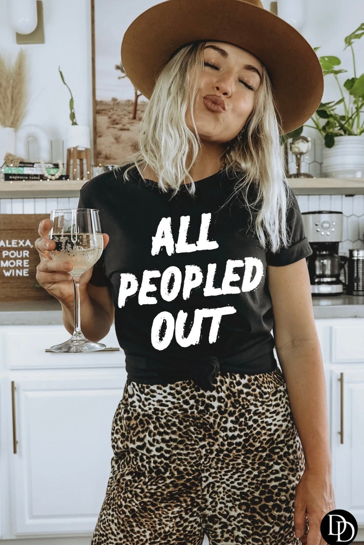 All Peopled Out White Print