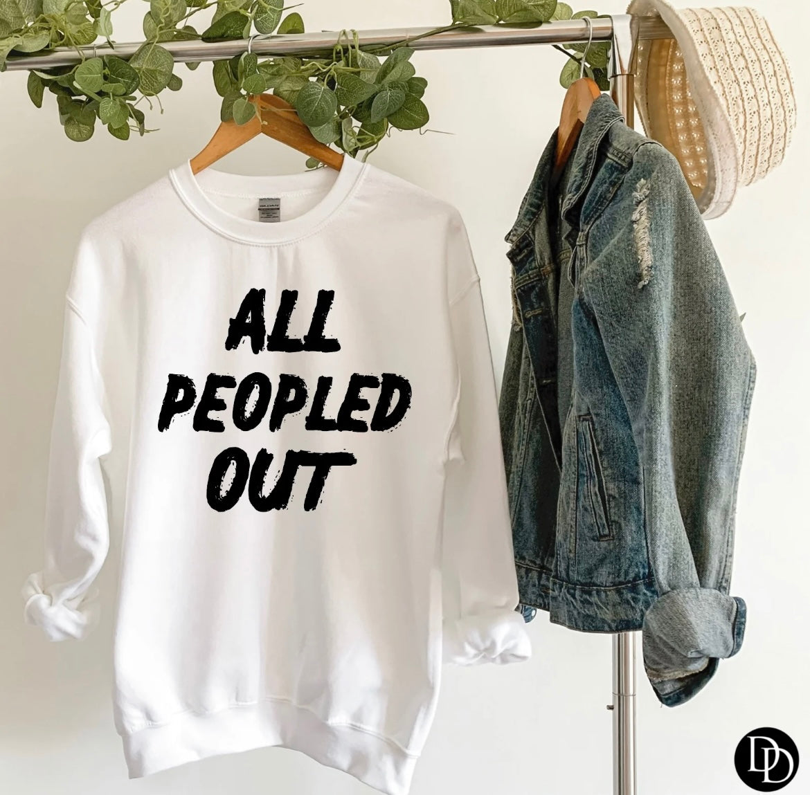 All Peopled Out Black Print